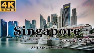 Singapore In 4k  City Of The Future  Greenest City In The World  Amusing Scenes [upl. by Hannon]