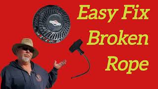 How To Fix a Broken Starter Rope On a Lawn Mower Generator Pressure Washer and Many More Engines [upl. by Krystin]