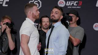 UFC 226 Mike Perry vs Paul Felder Media Day Staredown  MMA Fighting [upl. by Annaiviv525]