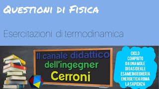 Ciclo compiuto da una mole di gas problema esame Sapienza  26 [upl. by Fazeli]