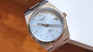 Tissot PRX Powermatic 80 Ice Blue  Review [upl. by Mastic651]