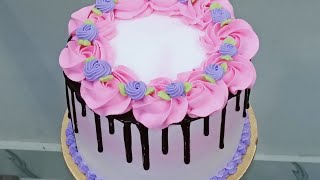 chocolate dripping cake design। easy and simple design। কম সময়ৰ ভিতৰতে বনাব পৰা সহজ ডিজাইন। [upl. by Mady]