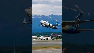 Alaska 737 Max 8 Departure Anchorage Plane Spotting [upl. by Cozza577]