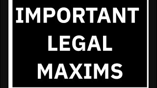 Important Legal MAxims  Easy Tricks for ALL judiciary examination legal maxim [upl. by Vasti447]