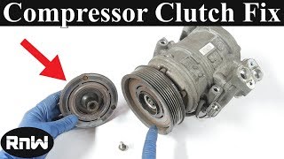 How to Remove and Replace an AC Compressor Clutch and Bearing  Quick Version [upl. by Gautier]