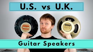 American vs British Guitar Speaker Comparison  Jensen C12n vs Celestion G12m Creamback  US vs UK [upl. by Yeltrab]