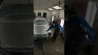 How Fast Do You Spray Clear refinish sikkens clearcoat walcom collisionrepair chevy autobody [upl. by Onit]