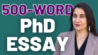 How to write a 500word PhD Statement of Purpose real example [upl. by Ahsienyt]