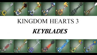 Kingdom Hearts 3  All Keyblades Shotlocks and Formchanges Tiri e Fusioni  See descr for index [upl. by Yrreg632]