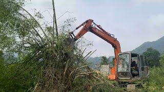 Rent a excavator to level the land to scoop and build a house for my parents  Builder Vietnam [upl. by Reviel]