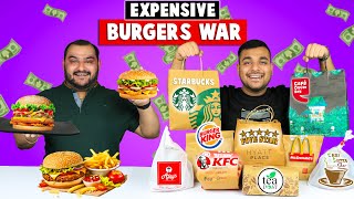 Trying Expensive Burgers From Big Brands  Burger Challenge  Viwa Food World [upl. by Ahsena]