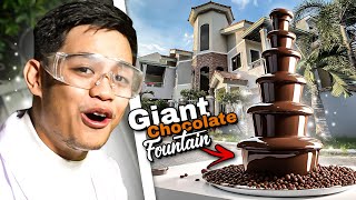 GIANT CHOCOLATE FOUNTAIN sa BG HOUSE [upl. by Assetan]