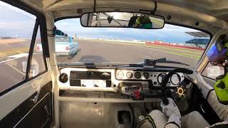 Onboard Lotus Cortina  Silverstone Classic Pre66 Touring Cars 2022  Ollie Streek [upl. by Hendel]