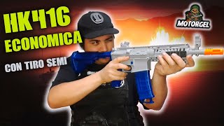 HK416 Ecnomica de hidrogel  Review unboxing prueba Gel blasters [upl. by Averil]