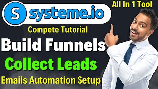 Systemeio Complete Tutorial In HINDI 2024  Build Funnels  Collect Leads  Emails Automation Setup [upl. by Onitnelav]