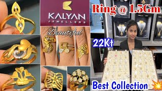 Kalyan Jewellers Gold Ring Starting Only 15Gm🥰 Design with priceLight Wt Gold ringDayli Wear Ring [upl. by Itnavart246]