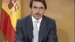 Aznar  Declaraciones tras el atentado del 11 de Septiembre de 2001 en EEUU [upl. by West]