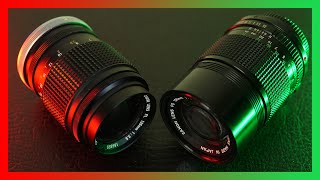 Canon FL vs nFD 135mm f35  vintage lens comparison [upl. by Kerred]