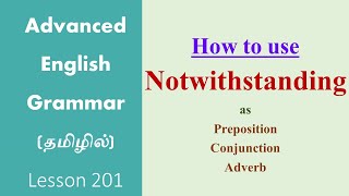 NOTWITHSTANDING  Learn English Through Tamil [upl. by Cichocki461]