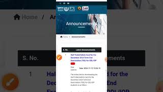 IGNOU Hall Ticket Download December 2024 [upl. by Nujra]