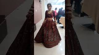 Red lehenga getreadywithme indianwedding jivikamakeover lehenga shoppinghaul flipkart meesho [upl. by Amelita]