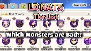 LD NAT5 Tier List – Which Monsters Are Bad Summoners War Chronicles [upl. by Wichman]