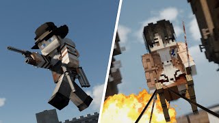 LEVI VS KENNY  AntiPersonnel ODM Gear in Minecraft [upl. by Verity566]