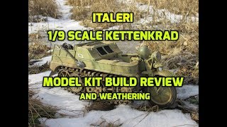 Italeri 19 Kettenkrad SdKfz2 HK101 Scale Model Kit Build Review and Weathering 7404 [upl. by Gorrian604]