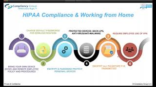 HIPAA Tips on Working from Home Telehealth and Telecommuting [upl. by Ahsinel162]