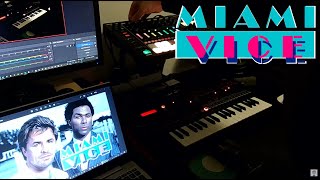 Crocketts Theme  Jan Hammer  Reconstruction with Roland MC707 [upl. by Dowling]