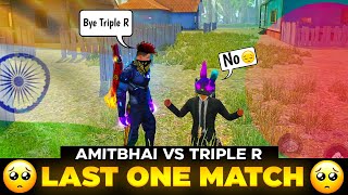 AmitBhai 🇮🇳 Vs Triple R 🇧🇩  Last 1v1 Match in Indian Server  Desi Gamers [upl. by Minne344]