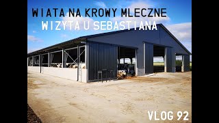 Wiata na krowy mleczne budki na cielęta czyli wizyta u Sebastiana w Kózkach vlog 92 [upl. by Najed]