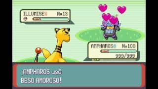 POKEMON EMERALD  AMPHAROS  BESO AMOROSO  LOVELY KISS [upl. by Destinee]