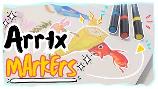 Arrtx Marker Review Trying Acrylic Markers for the FIRST Time✨ [upl. by Ytsirt]