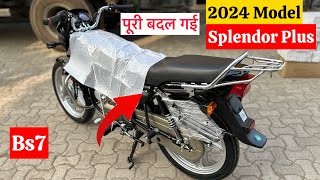 2024 Model Hero Splendor Plus Review  Price  Mileage  Features  splendor plus new model 2024 [upl. by Sesylu]