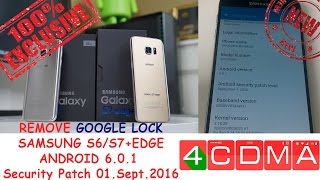 Samsung S6S7Edge Remove Disable Bypass Google Account Lock FRPGoogle Patch 092016 [upl. by Lyrred]