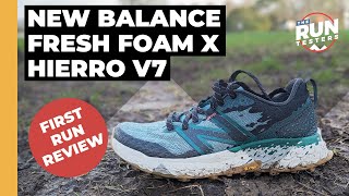 New Balance Fresh Foam X Hierro V7 First Run Review  A solid trail shoe that lacks versatility [upl. by Marsiella860]