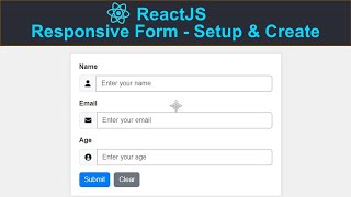 ReactJS Responsive Form  1 Creating responsive Bootstrap Form in ReactJS [upl. by Gibeon930]