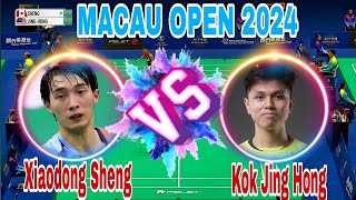 💪 UNSTOPPABLE ‼️KOK JING HONG🇲🇾 MELAWAN XIAODONG SHENG🇨🇦 DI MACAU OPEN 2024‼️ [upl. by Lamak670]