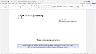 Erklärvideo Formular Verwendungsnachweis [upl. by Linnette]