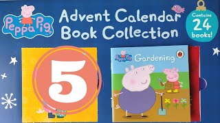 Reading Peppa Pig Advent Calendar Book Collection 2022  5 Gardening  Story Time [upl. by Rumney621]