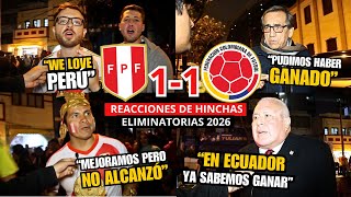 PERÚ vs COLOMBIA 11  REACCIONES de HINCHAS  ELIMINATORIAS 2026 [upl. by Olocin]