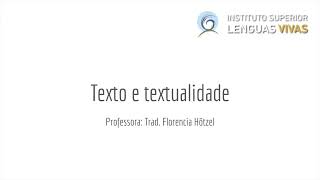 Texto e textualidade fatores da textualidade [upl. by Octavius]