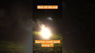 Sparkler firework bomb… Fourth of July gone wrong shorts [upl. by Hagen]