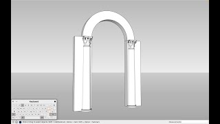 Cómo dibujar un ARCO DE MEDIO PUNTO en 3D con SketchUp How to draw a 3D semicircular arch [upl. by Ahsiekit]