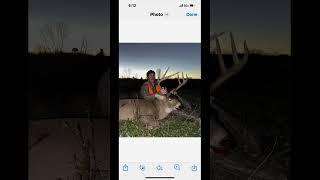 Oh my look at this big buck my grandpas kid shot it monster perfect shot [upl. by Edelson250]