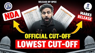 UPSC NDA Official Cut Off Released 😮 Lowest Cut Off In NDA History Ever  Learn With Sumit [upl. by Ynes802]