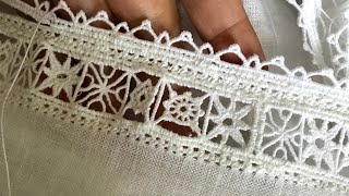 Reticella Lace Hack With Machine Lace [upl. by Kiki]