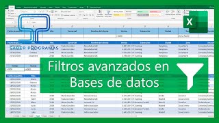 Excel  Filtros avanzados en Excel Filtros dinámicos base de datos Español HD [upl. by Mart524]