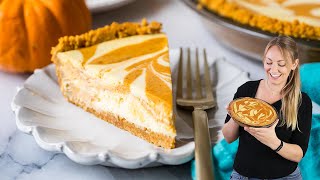 The Perfect Thanksgiving Treat Pumpkin Cheesecake Pie [upl. by Jeminah]